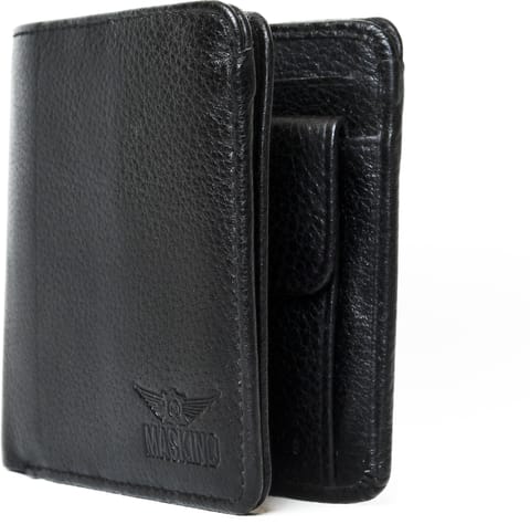 genuine leather_Book Fold Genuine Leather Black wallet