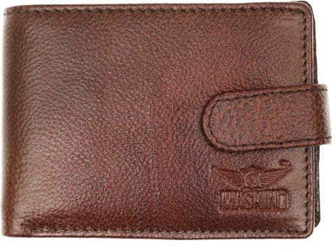 Upper Button Genuine Leather Wallet Brown_Upper Button NDM Genuine Leather Wallet Brown