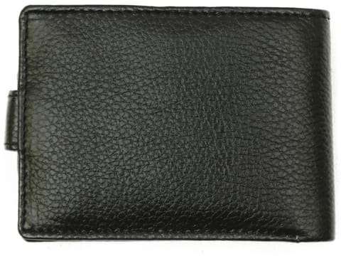 Upper Button Genuine Leather Wallet Black_Upper Button NDM Genuine Leather Wallet Black