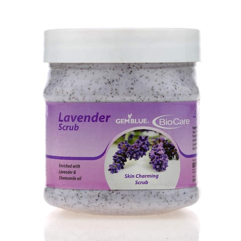 GEMBLUE BioCare safe and Natural Lavender Scrub with Lavender and Chamomile oil Scrub (500 ml)