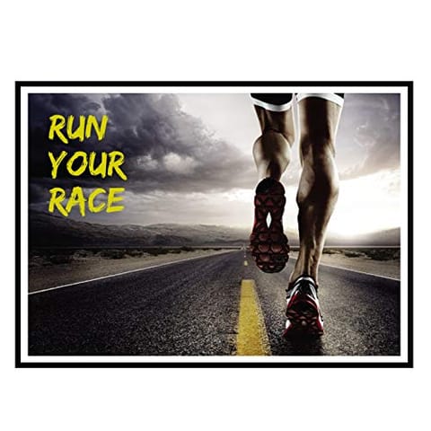 Run Your Race Motivationl Photoframe for Office & Gym