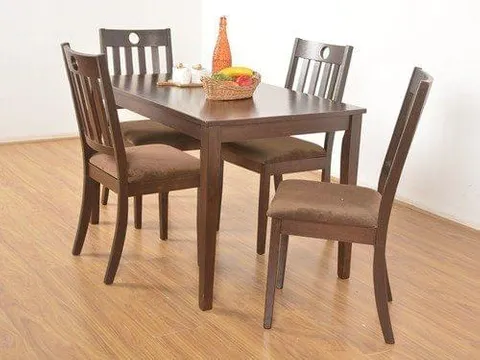 T2a Squarespace Wooden Four Seater Dining Table Set Solid Wood Dining Table Set With 4 Chairs
