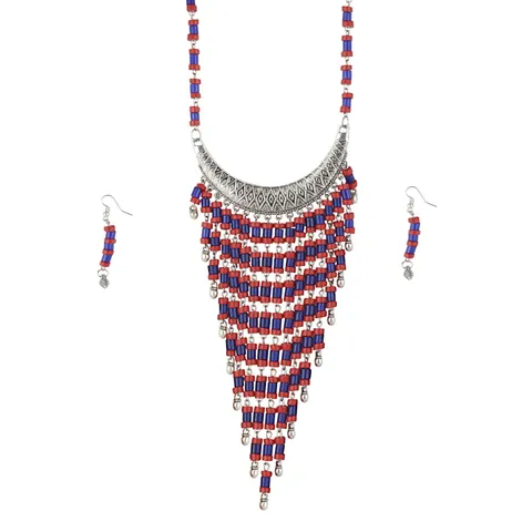 Aradhya High finished acrylic nagaland beads necklace for women and girls