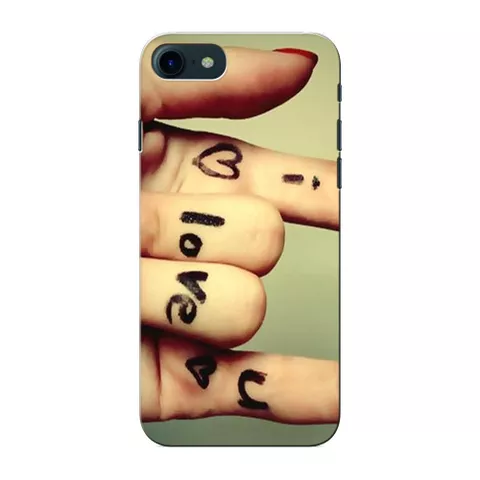 Prinkraft designer back case / cover for Apple iPhone 7 with I Love u /Love u in fingure symbolTheme, Apple iPhone 7 case, Printed Cover for Apple iPhone 7, 3D Designer Back case for Apple iPhone 7