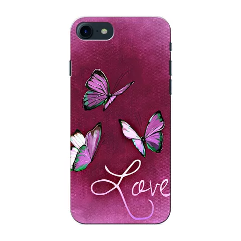 Prinkraft designer back case / cover for Apple iPhone 7 with Butterfly/ LoveTheme, Apple iPhone 7 case, Printed Cover for Apple iPhone 7, 3D Designer Back case for Apple iPhone 7