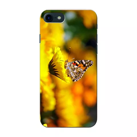 Prinkraft designer back case / cover for Apple iPhone 7 with Butterfly/Yellow FlowerTheme, Apple iPhone 7 case, Printed Cover for Apple iPhone 7, 3D Designer Back case for Apple iPhone 7