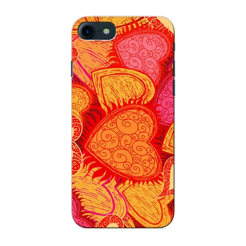 Prinkraft designer back case / cover for Apple iPhone 7 with Heart Art TextureTheme, Apple iPhone 7 case, Printed Cover for Apple iPhone 7, 3D Designer Back case for Apple iPhone 7