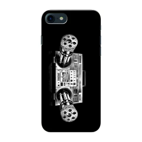 Prinkraft designer back case / cover for Apple iPhone 7 with Music Beatbox GunTheme, Apple iPhone 7 case, Printed Cover for Apple iPhone 7, 3D Designer Back case for Apple iPhone 7