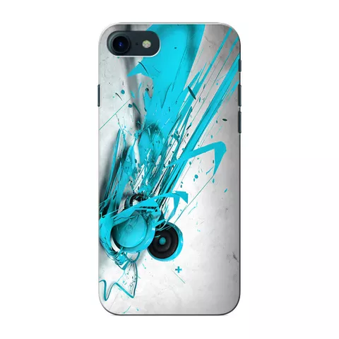 Prinkraft designer back case / cover for Apple iPhone 7 with Blue Beat HeadphoneTheme, Apple iPhone 7 case, Printed Cover for Apple iPhone 7, 3D Designer Back case for Apple iPhone 7