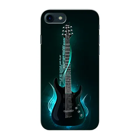 Prinkraft designer back case / cover for Apple iPhone 7 with Glowing GuitarTheme, Apple iPhone 7 case, Printed Cover for Apple iPhone 7, 3D Designer Back case for Apple iPhone 7