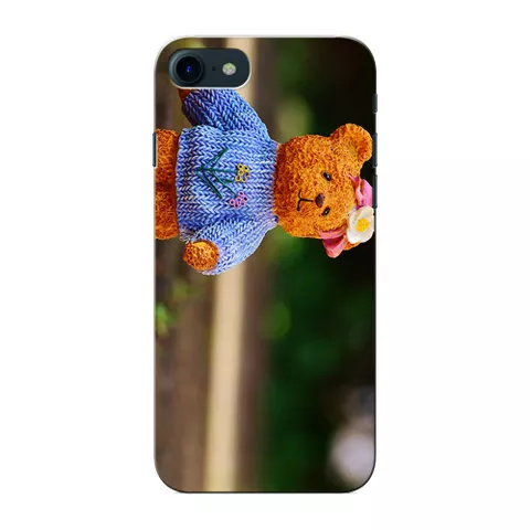 Prinkraft designer back case / cover for Apple iPhone 7 with Teddy with flowerTheme, Apple iPhone 7 case, Printed Cover for Apple iPhone 7, 3D Designer Back case for Apple iPhone 7