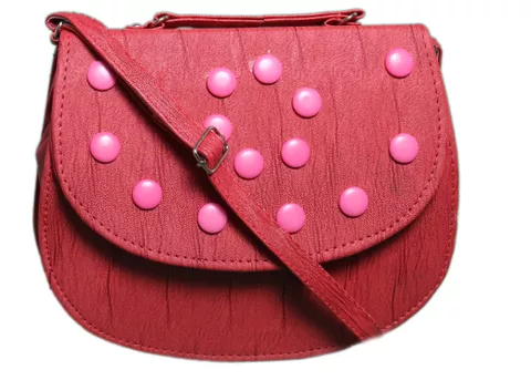 Easy Dealss Girls Pink PU Sling Bag