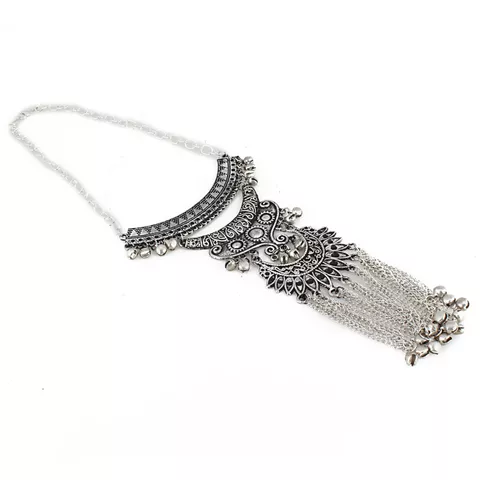 Aradhya Designer high quality oxidized german silver necklace for women and girls