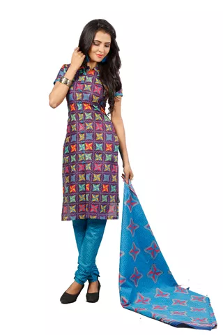 Minu Suits  Purple Cotton Salwar Suits Sets  Dress Material