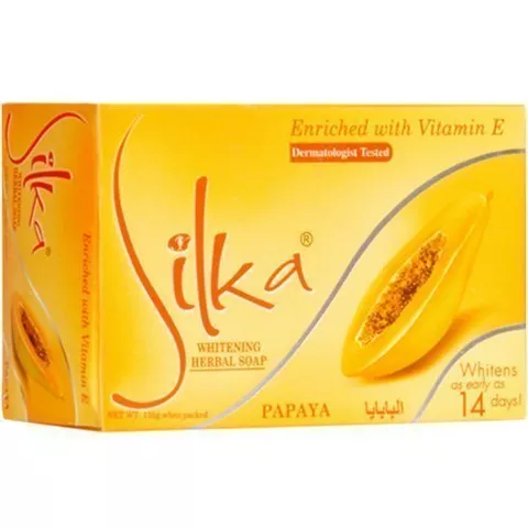 Silka Whitening Herbal Papaya Soap with Vitamin E