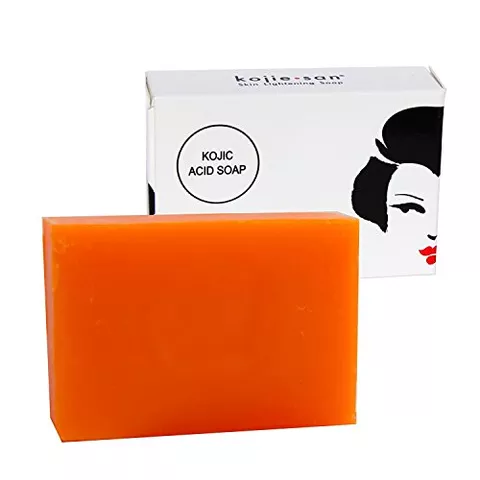 Kojie San Skin Lightening Kojic Acid Soap - 65g Fades age spots, freckles, and other signs of sun damage, heals acne blemishes and erases red marks and scars