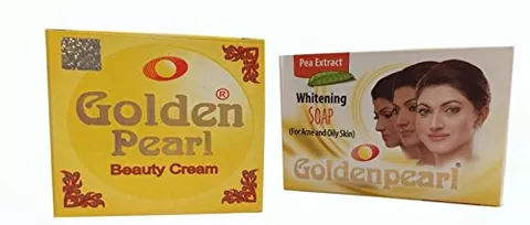 GOLDEN PEARL BEAUTY WHITENING CREAM & SOAP FOR ACNE & OILY SKIN ORIGINAL