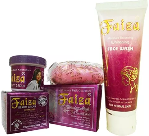 Faiza Beauty Cream, Skin Whitening Soap, Face Wash (Set of 3)