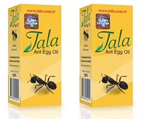 2 Bottles Tala Ant Egg Oil For Permanent Unwanted Hair Removal 20 ML From Turkey