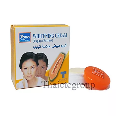 Fission YOKO Papaya Whitening Lightening Cream Reduce Dark Spots Melasma 4 Grams Free Shipping