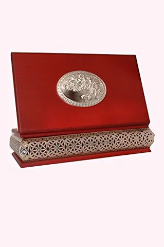 Gift Tree German Silver Jewellry Box with Stylish Wood nakshi work