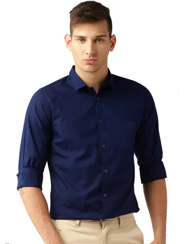 Van Galis Royal Blue Formal Shirt For Men's