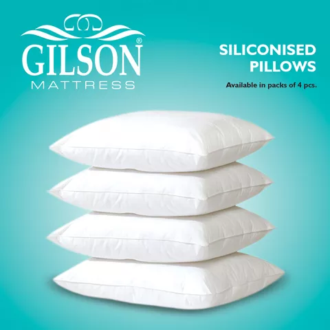 Gilson Pack Of 4 Siliconized Fiber Pillow (17x27)-White