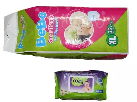 Baby Pant Diaper With Wipes