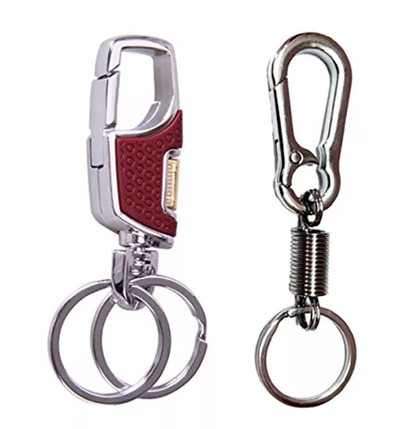 City Choice Combo of Omuda 3718 Keychain with spring Hook-Locking Keychain Pack of 2 Pcs