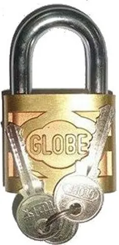 Globe Pressing Brass Padlock with 3 keys2inches