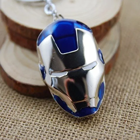 Insasta Avengers Iron Man logo Arc Metal Keychain Blue And Silver Color