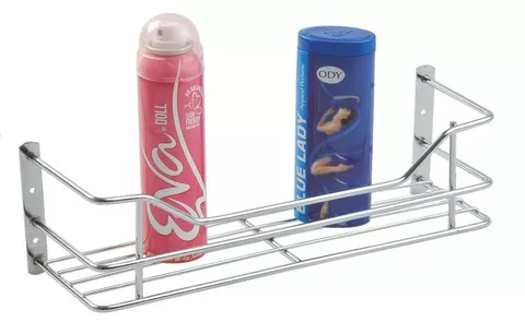 PLANET Stainless Steel Bathroom Shelf - Space Saving, Rustproof & Extra Strong Perfume-Shampoo-Bottle Rack - 14 Inches