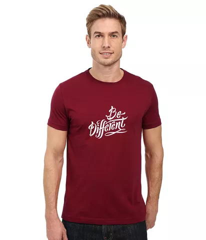 DOUBLE F ROUND NECK MAROON COLOR BE DIFFERENT PRINTED T-SHIRTS