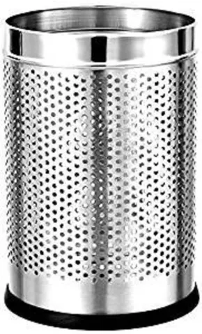 PLANET Stainless Steel Perforated Dustbin / Waste bin / Trash Bin / Garbage bin for Home & Office (12 Liter - 9 Dia X 12 Height inch)