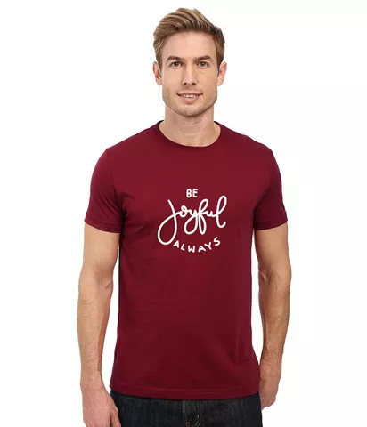 DOUBLE F ROUND NECK MAROON COLOR BE JOYFULL PRINTED T-SHIRTS