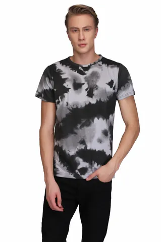 Be-Beu Grey Printed T-Shirt