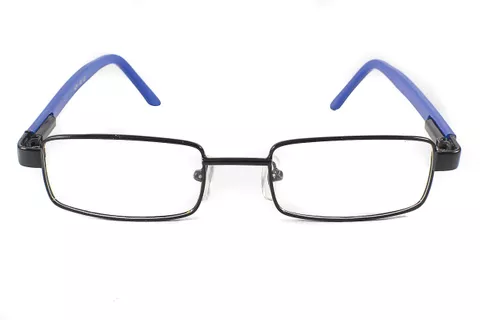 421BKBE48 Black-Blue Rectangle Full Frame Small Size 48 Men & Women EyeGlasses
