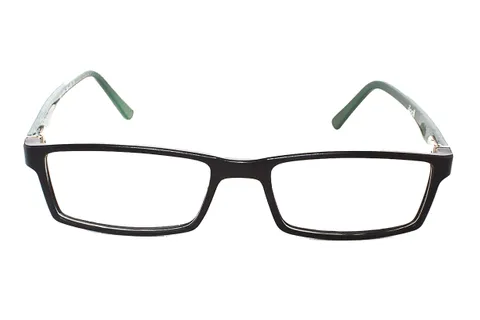 1171-4 Green-Black Rectangle Full Frame Small Size 48 Men & Women EyeGlasses