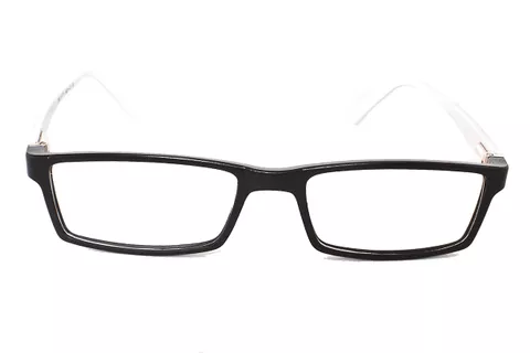 1171-5 White-Black Rectangle Full Frame Small Size 48 Men & Women EyeGlasses
