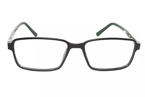 1173-5 Green-Black Retro Square Full Frame Medium Size 50 Men & Women EyeGlasses