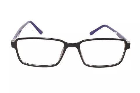 1173-6 Purple-Black Retro Square Full Frame Medium Size 50 Men & Women EyeGlasses