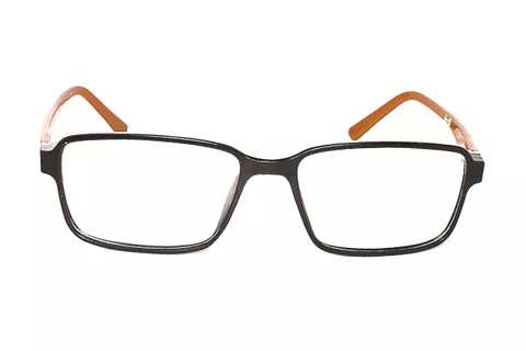 1173-7 Black-Brown Retro Square Full Frame Medium Size 50 Men & Women EyeGlasses