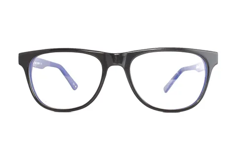 SXT1601-3 Blue-Black Retro Square Full Frame Medium Size 51 Men & Women EyeGlasses