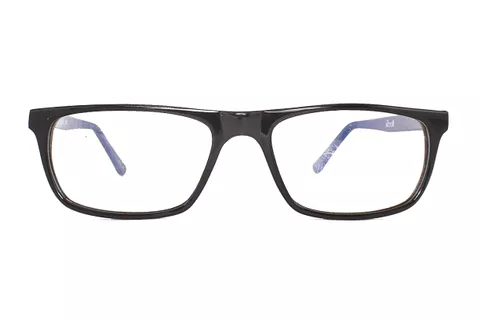 SXT1620-1 Black-Blue Retro Square Full Frame Medium Size 50 Men & Women EyeGlasses