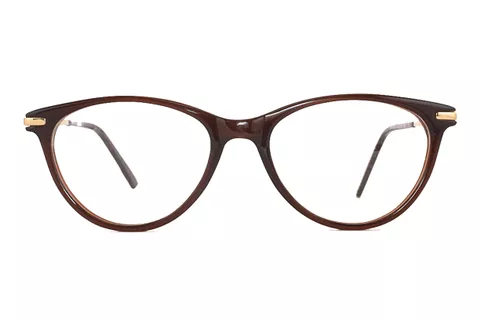 Brown-Gold  Cat Eye Full Frame Medium Size 52 Men & Women EyeGlasses