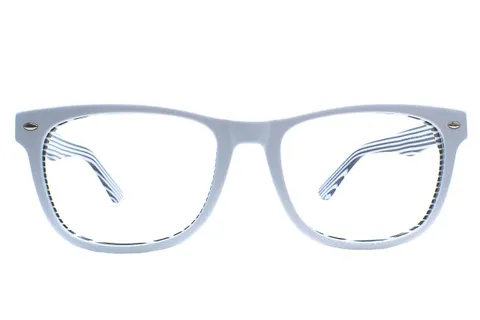 White -Black Retro Square Full Frame Medium Size 53 Men & Women EyeGlasses