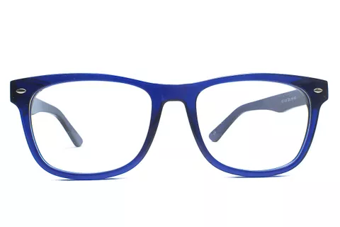 Blue Retro Square Full Frame Medium Size 53 Men & Women EyeGlasses