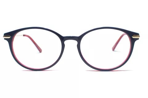 Blue-Red Round Full Frame Medium Size 53 Men & Women EyeGlasses