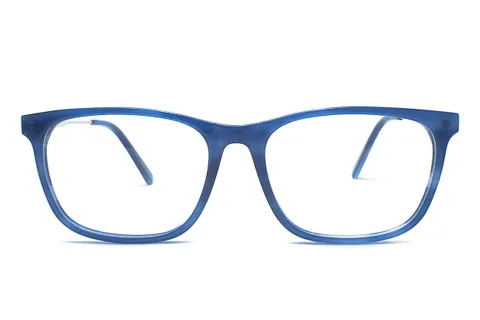 Blue Retro Square Full Frame Large Size 55 Men & Women EyeGlasses