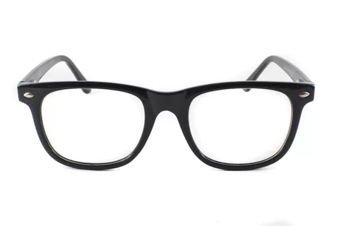 Black Retro Square Full Frame Medium Size 49 Men & Women EyeGlasses